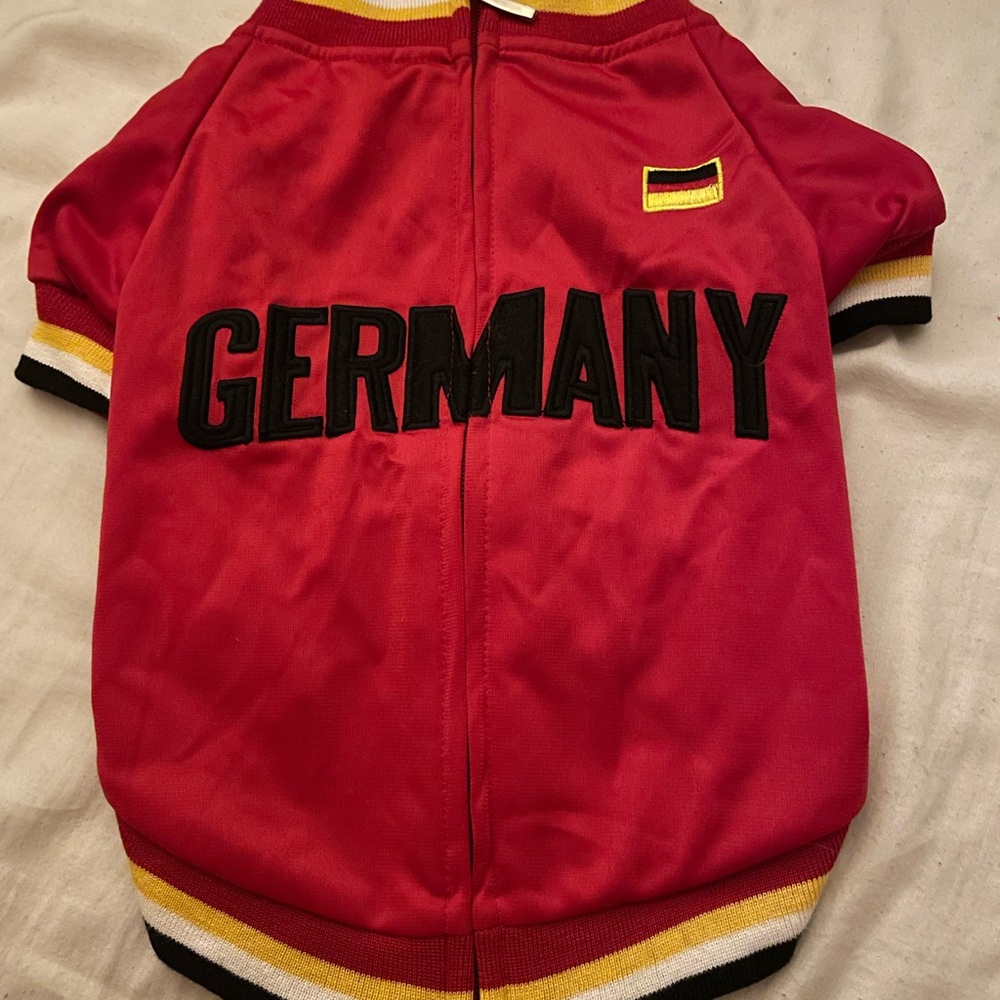 Red Germany Dog Jacket World Cup BNWT